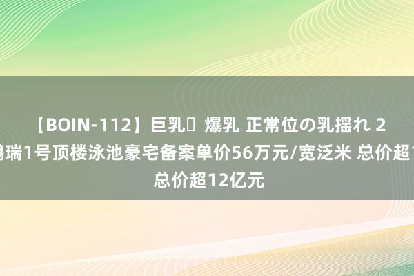 【BOIN-112】巨乳・爆乳 正常位の乳揺れ 2 广州鹏瑞1号顶楼泳池豪宅备案单价56万元/宽泛米 总价超12亿元