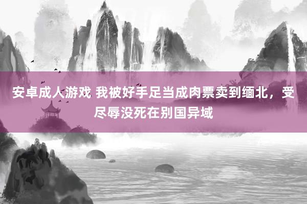 安卓成人游戏 我被好手足当成肉票卖到缅北，受尽辱没死在别国异域