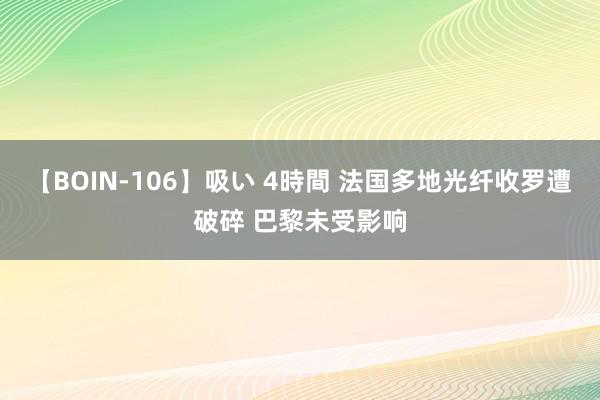 【BOIN-106】吸い 4時間 法国多地光纤收罗遭破碎 巴黎未受影响