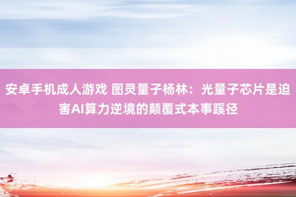 安卓手机成人游戏 图灵量子杨林：光量子芯片是迫害AI算力逆境的颠覆式本事蹊径