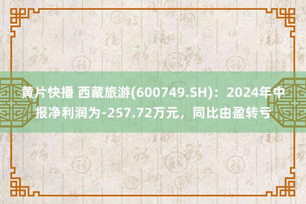 黄片快播 西藏旅游(600749.SH)：2024年中报净利润为-257.72万元，同比由盈转亏