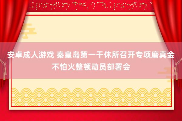 安卓成人游戏 秦皇岛第一干休所召开专项磨真金不怕火整顿动员部署会