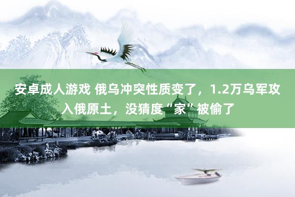 安卓成人游戏 俄乌冲突性质变了，1.2万乌军攻入俄原土，没猜度“家”被偷了