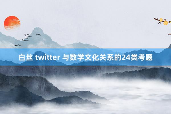 白丝 twitter 与数学文化关系的24类考题